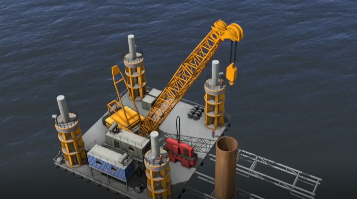 3D動畫演示橋墩建造過程